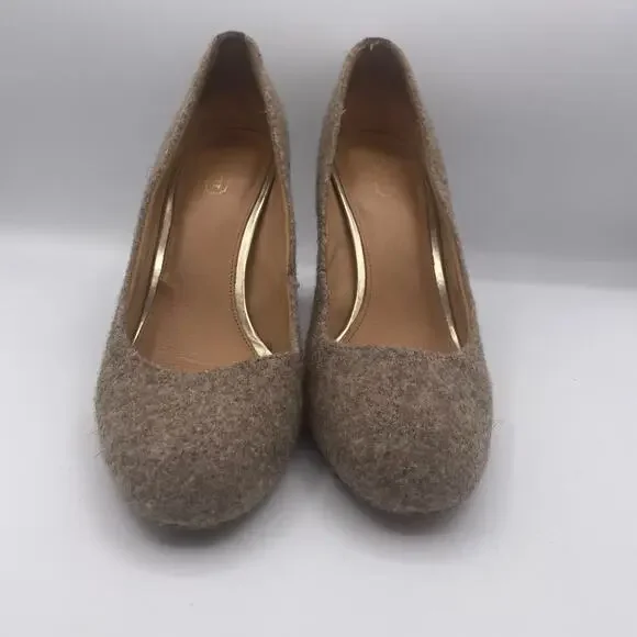 Coach Ophelia Heels Pumps Croco Gray Brown Fabric Womens 10 - Picture 3 of 9